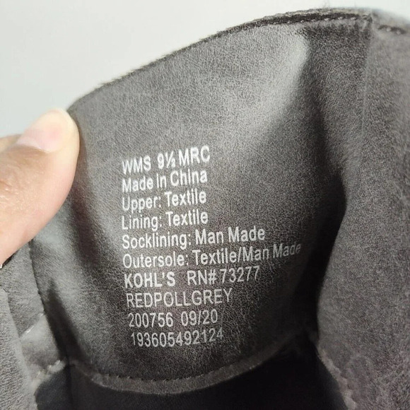 SO Calf-Length Boot Low Heel Women Size 9.5 Gray Rhinestone Studded Zipper - Picture 7 of 7